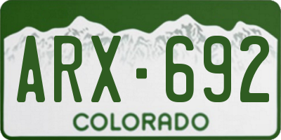 CO license plate ARX692
