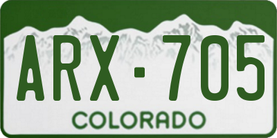 CO license plate ARX705