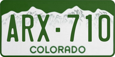 CO license plate ARX710