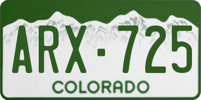 CO license plate ARX725