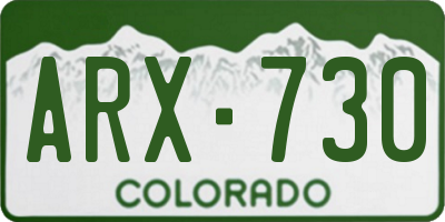 CO license plate ARX730