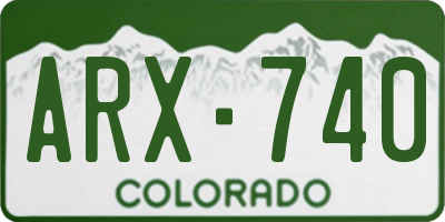 CO license plate ARX740