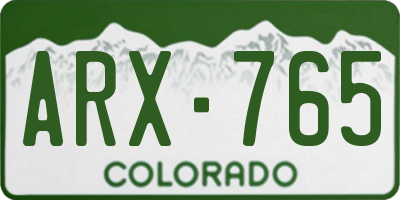 CO license plate ARX765