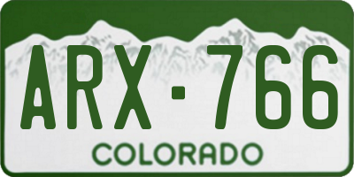 CO license plate ARX766