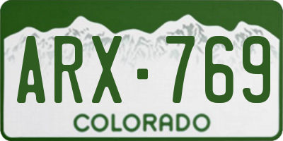 CO license plate ARX769