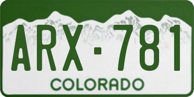 CO license plate ARX781