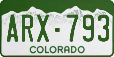 CO license plate ARX793