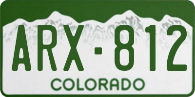 CO license plate ARX812
