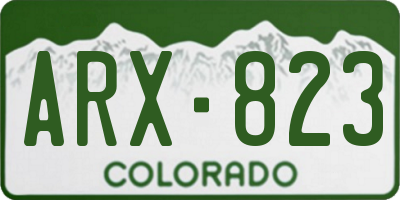 CO license plate ARX823