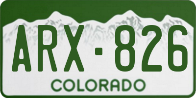 CO license plate ARX826