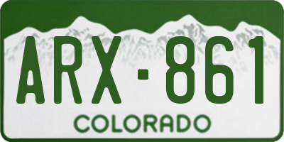 CO license plate ARX861