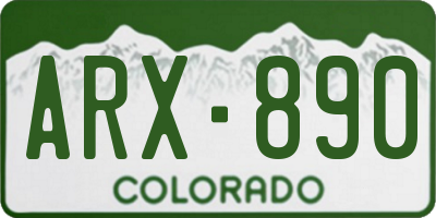 CO license plate ARX890