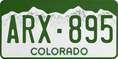 CO license plate ARX895