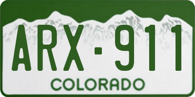 CO license plate ARX911