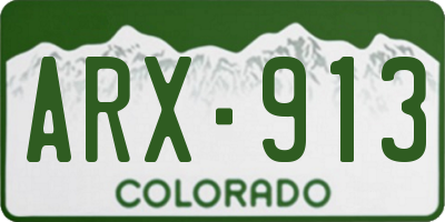 CO license plate ARX913