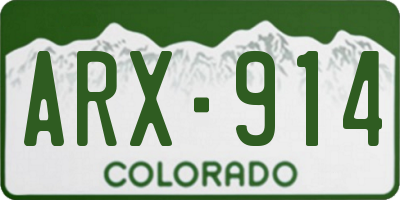 CO license plate ARX914