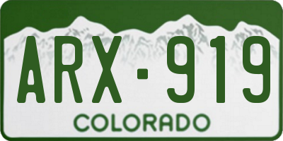 CO license plate ARX919
