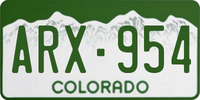 CO license plate ARX954