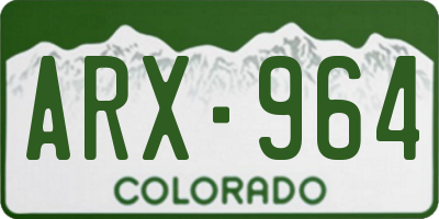 CO license plate ARX964
