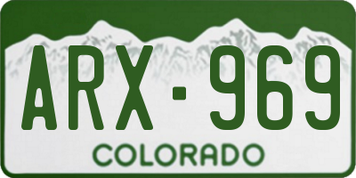 CO license plate ARX969