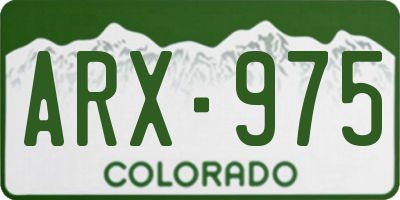 CO license plate ARX975