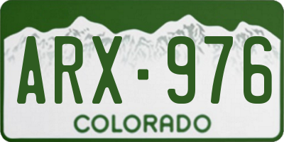 CO license plate ARX976