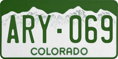 CO license plate ARY069