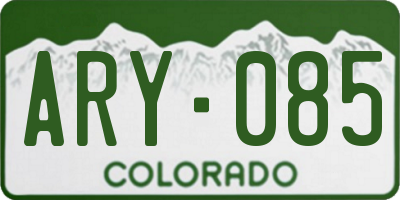 CO license plate ARY085
