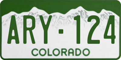 CO license plate ARY124