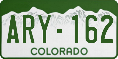 CO license plate ARY162