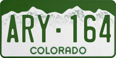 CO license plate ARY164