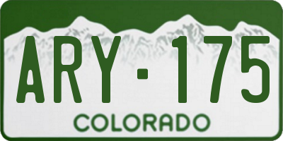 CO license plate ARY175
