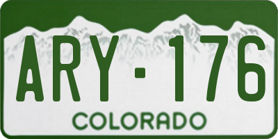 CO license plate ARY176