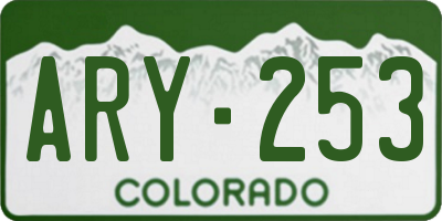 CO license plate ARY253