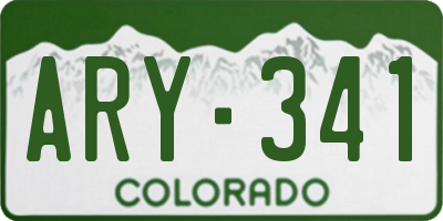 CO license plate ARY341