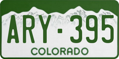 CO license plate ARY395