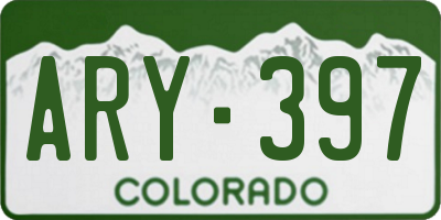 CO license plate ARY397