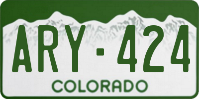 CO license plate ARY424