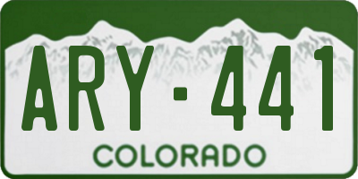 CO license plate ARY441