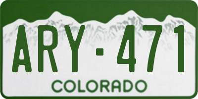 CO license plate ARY471