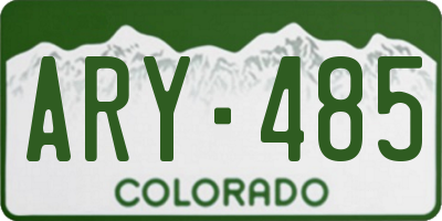 CO license plate ARY485