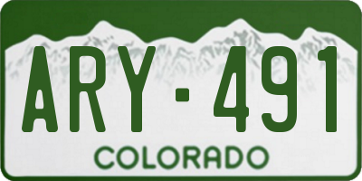CO license plate ARY491