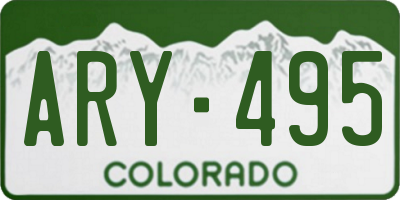 CO license plate ARY495
