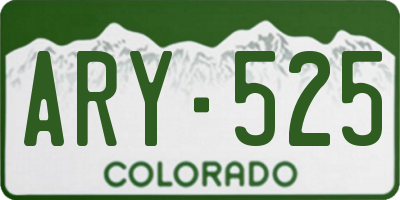 CO license plate ARY525