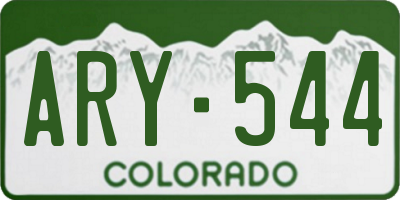 CO license plate ARY544