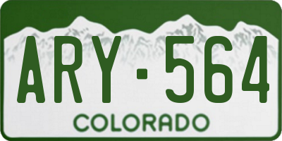 CO license plate ARY564
