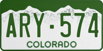 CO license plate ARY574