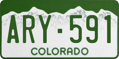 CO license plate ARY591