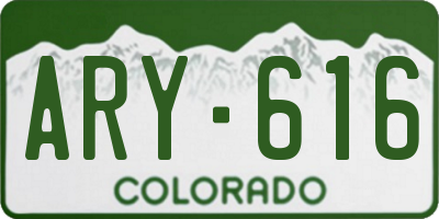 CO license plate ARY616