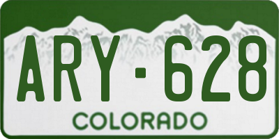CO license plate ARY628